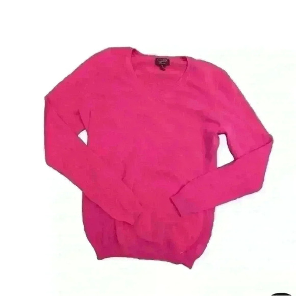 Charter Club Luxury 100% Cashmere V-Neck Sweater Pink Size M - Picture 1 of 4